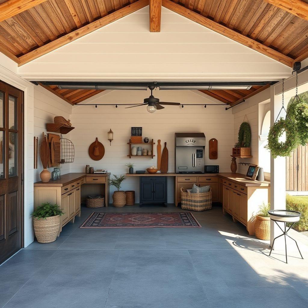 Farmhouse outdoor garage - AI Generated