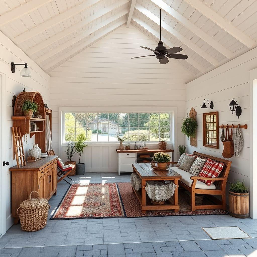 Farmhouse outdoor garage - AI Generated