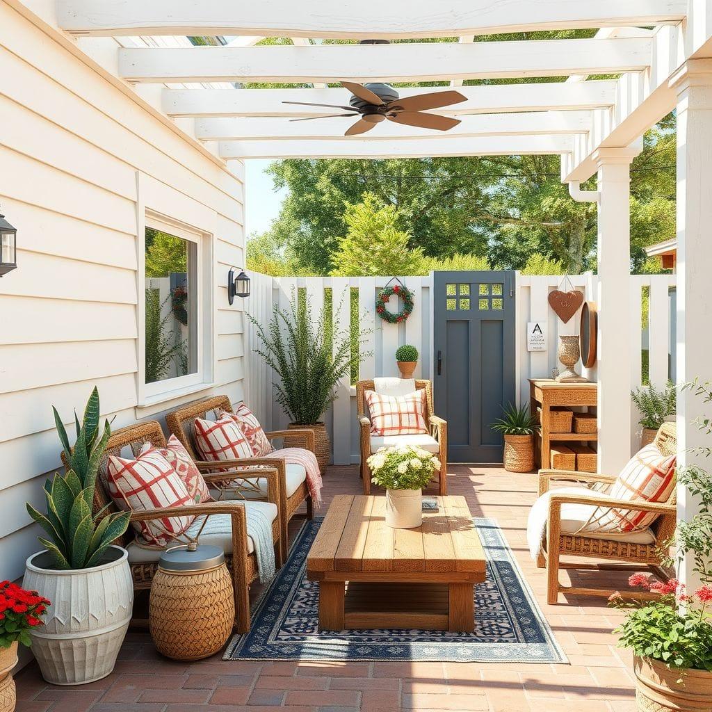 Farmhouse outdoor garden - AI Generated
