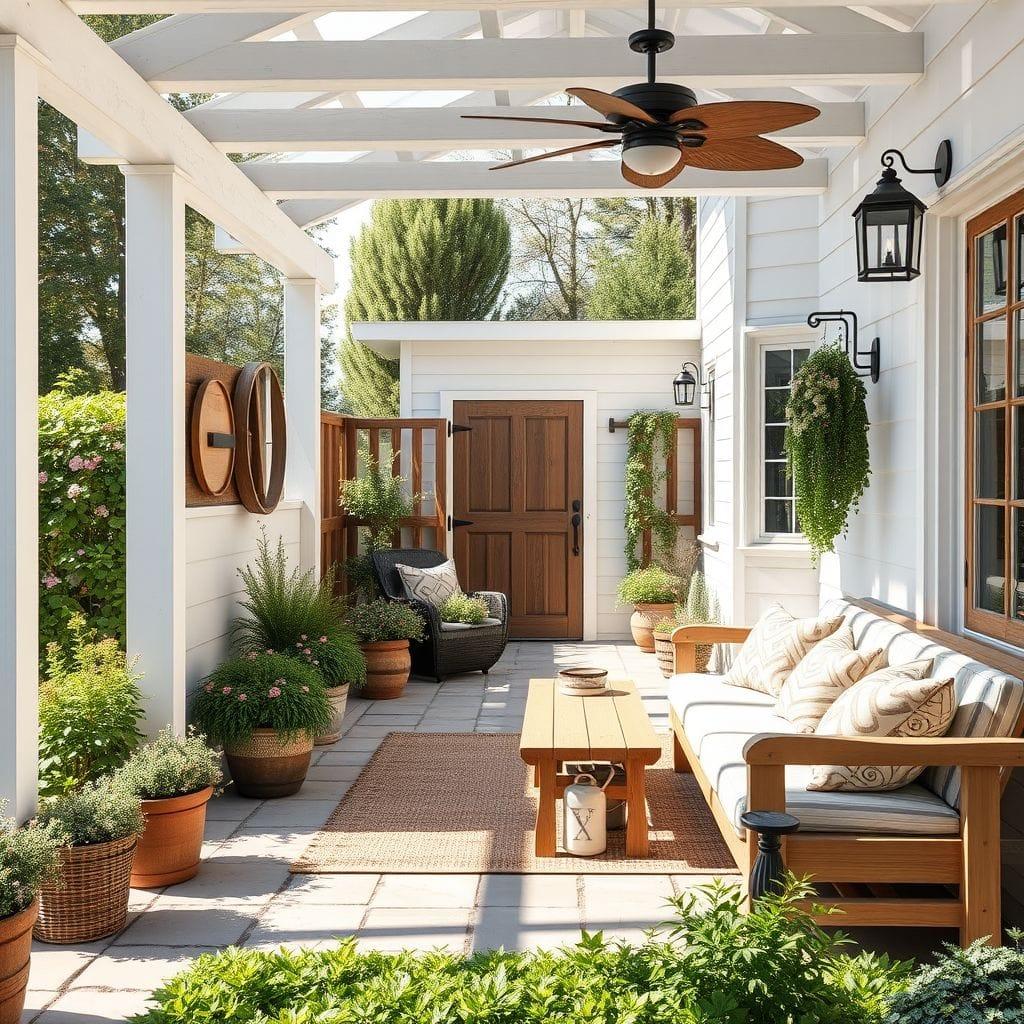 Farmhouse outdoor garden - AI Generated