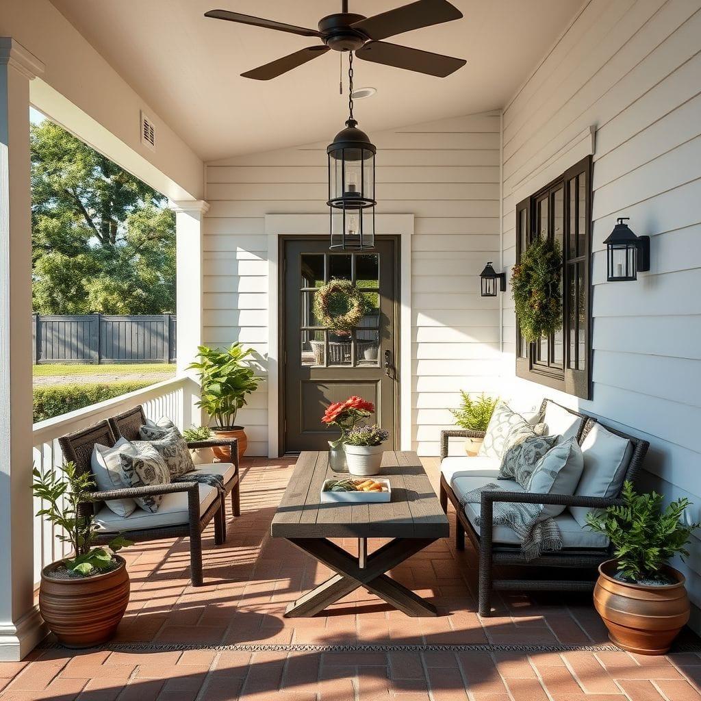 Farmhouse outdoor patio - AI Generated