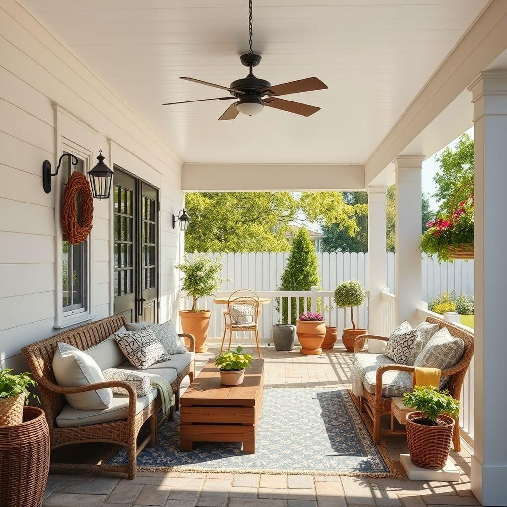 Farmhouse outdoor patio - AI Generated