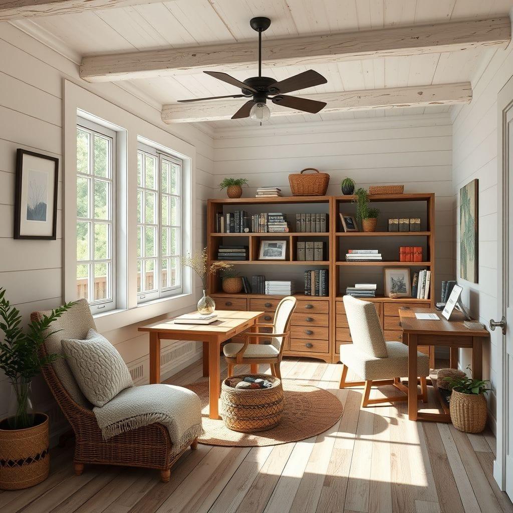 Farmhouse study room - AI Generated