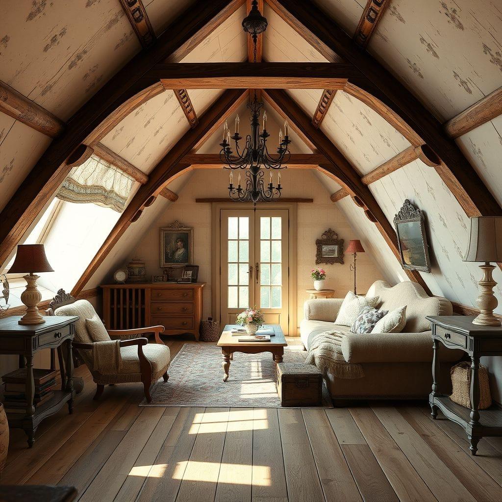 French Country attic - AI Generated