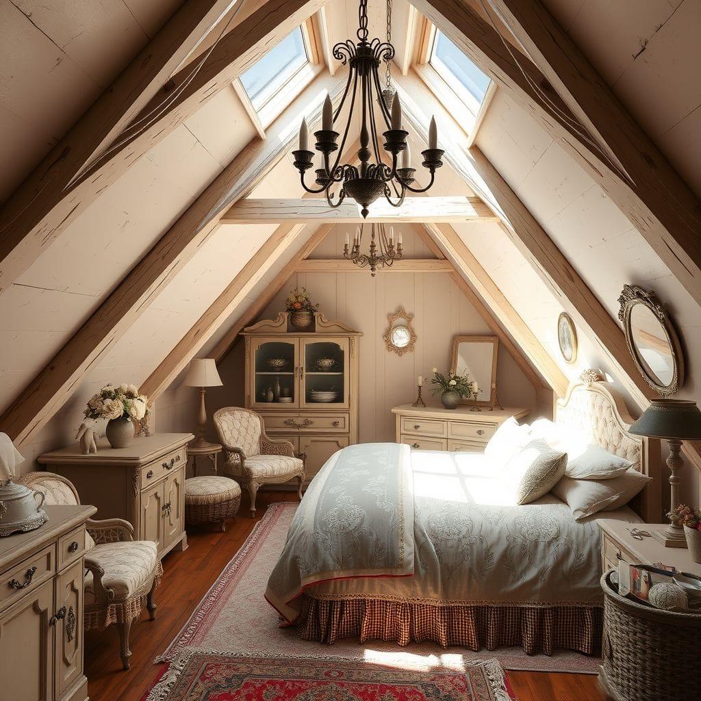 French Country attic - AI Generated