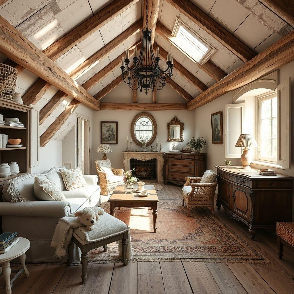 French Country attic - AI Generated