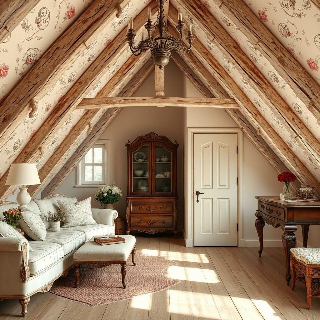 French Country attic - AI Generated