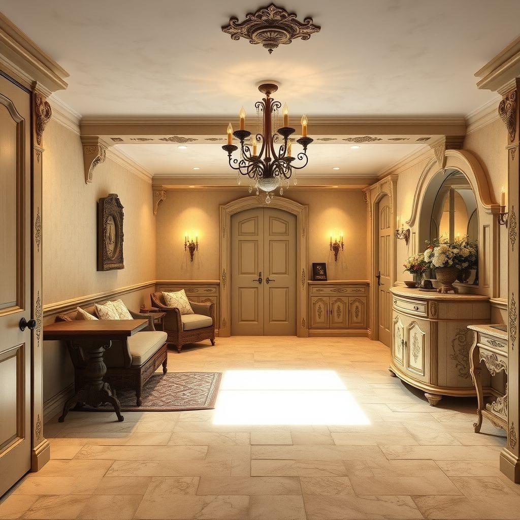 French Country basement - AI Generated