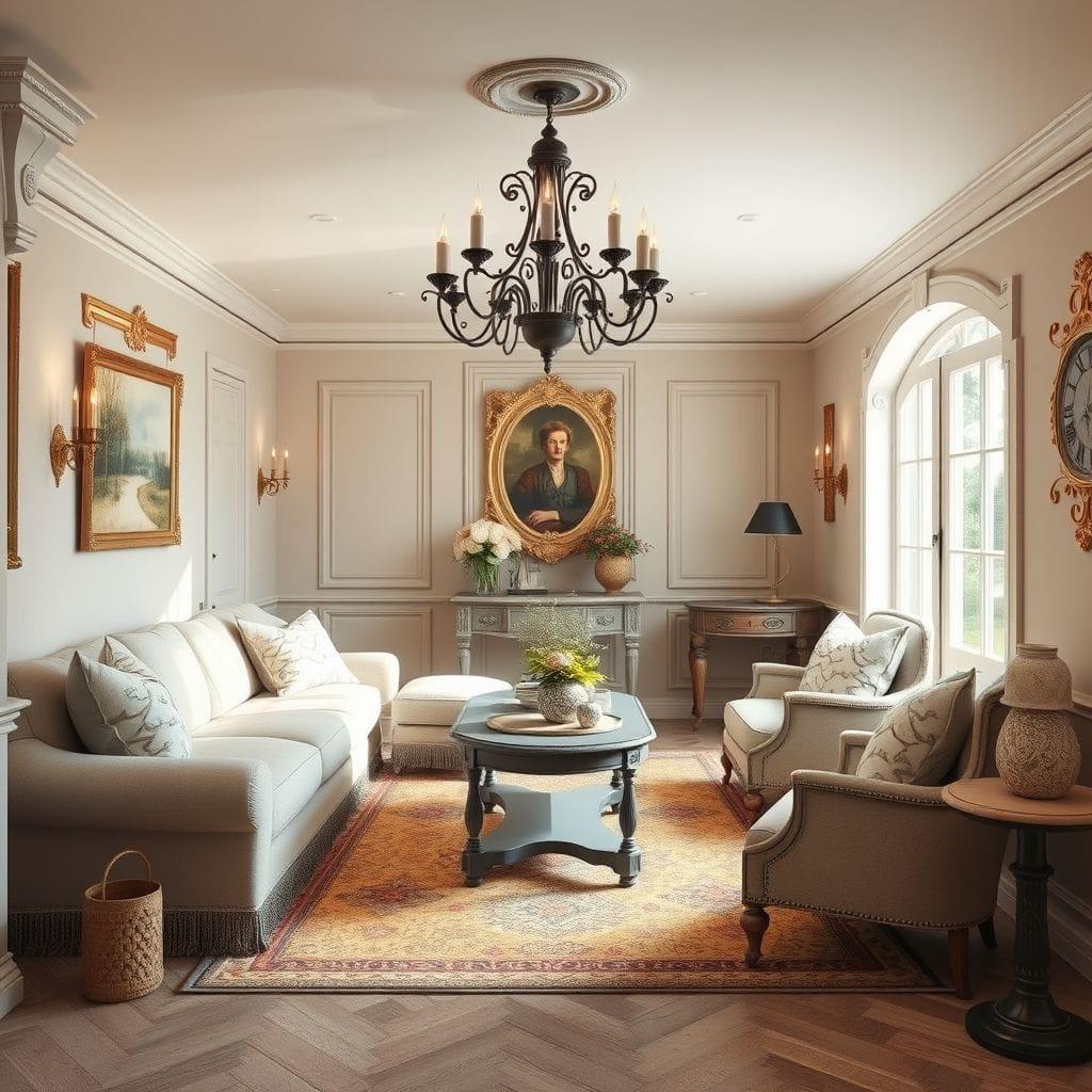 French Country basement - AI Generated