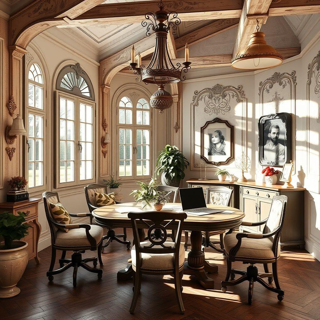 French Country coworking space - AI Generated