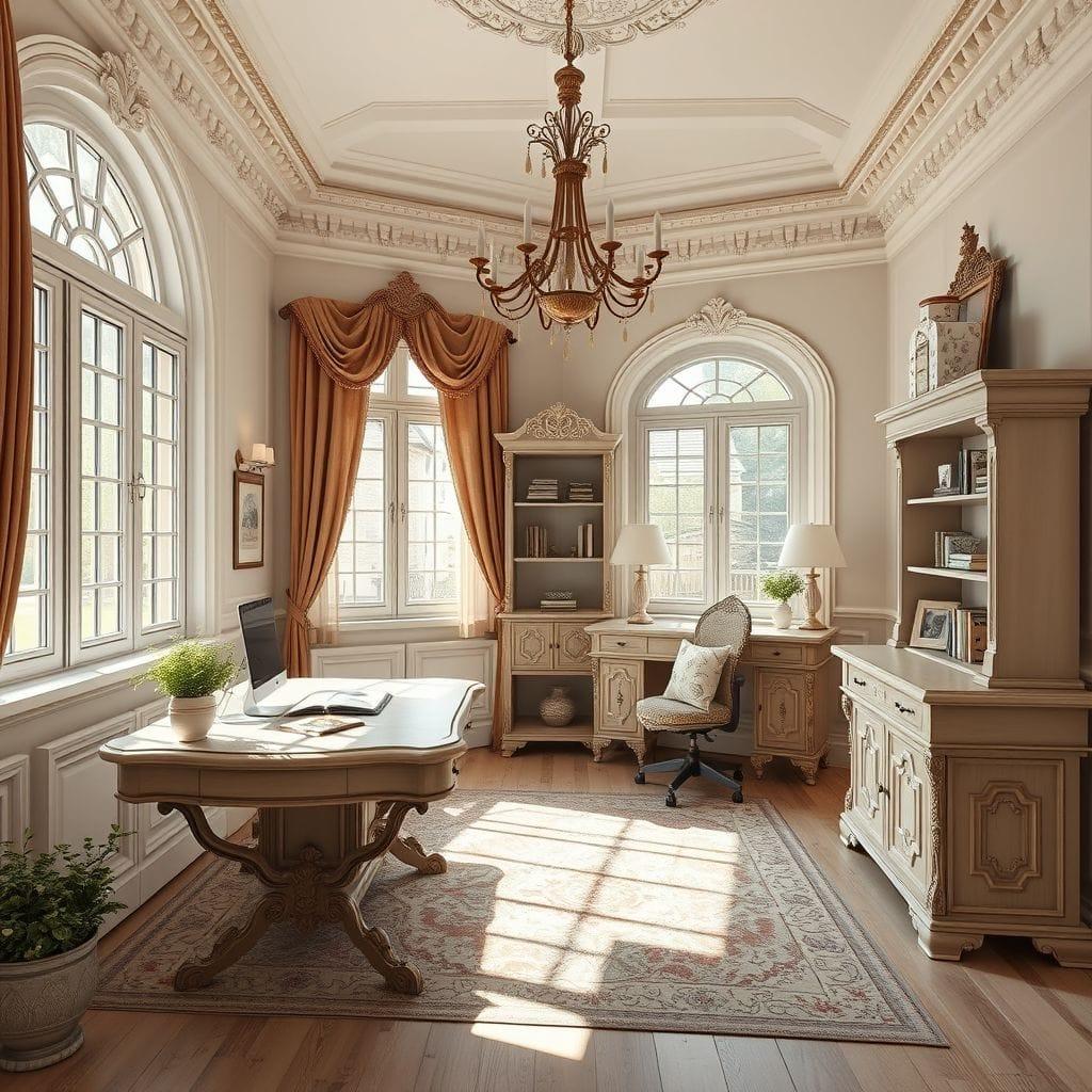 French Country home office - AI Generated