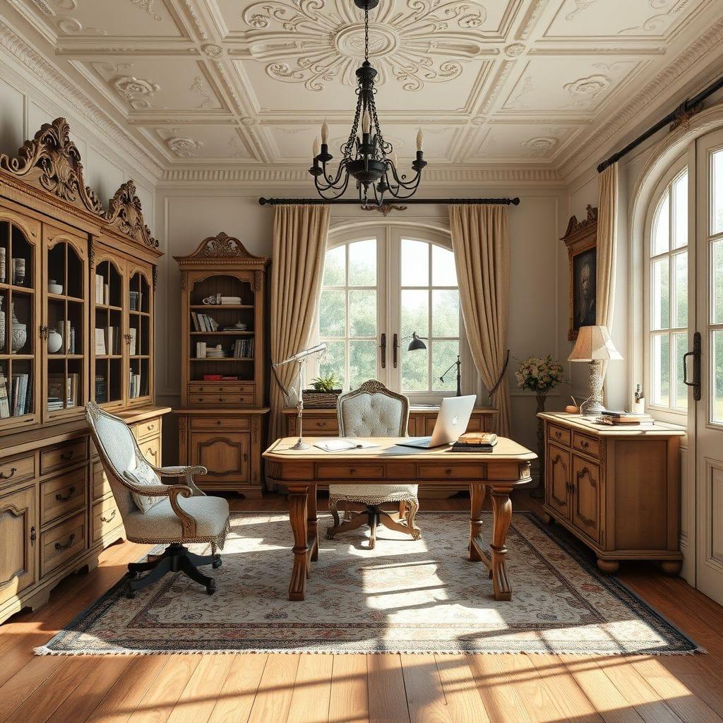 French Country home office - AI Generated