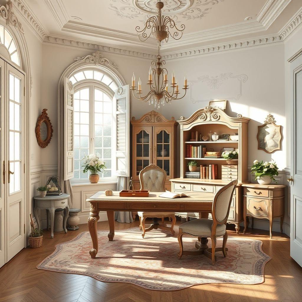French Country home office - AI Generated