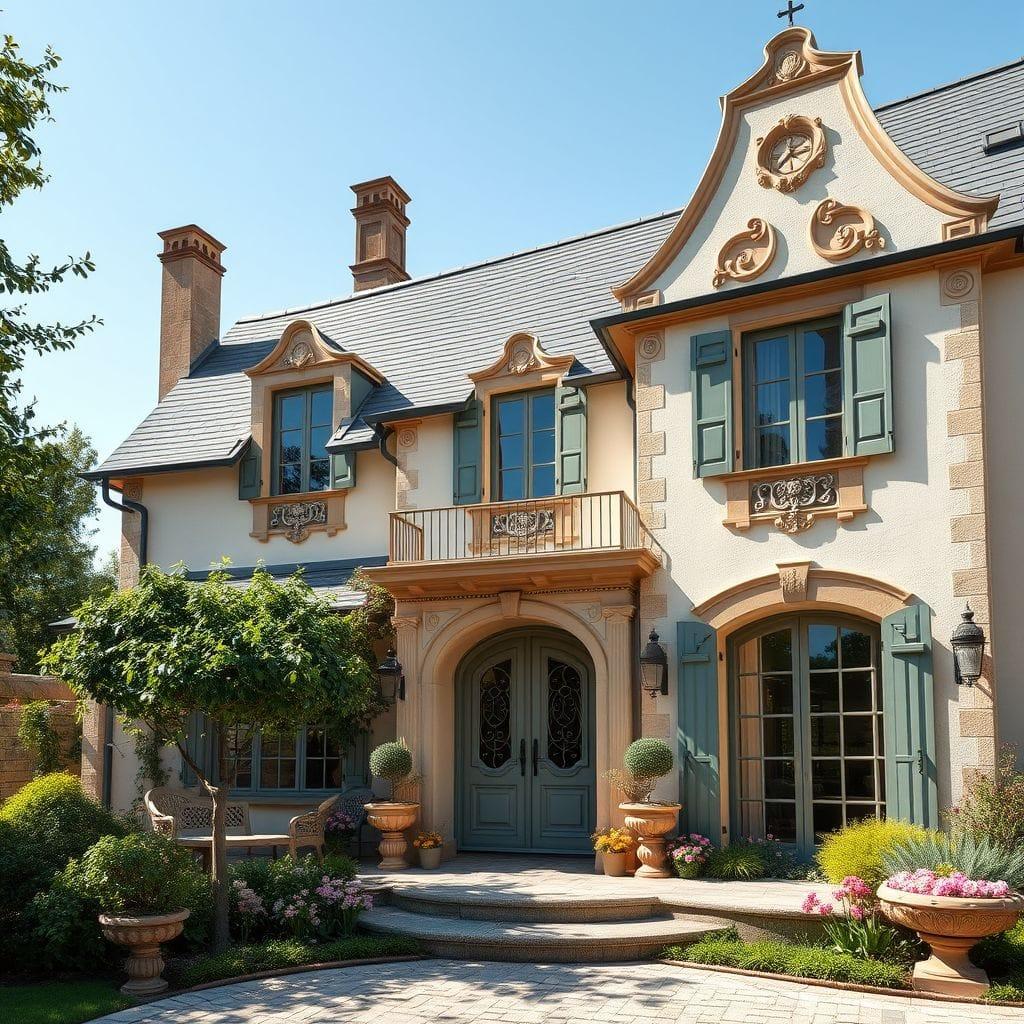French Country house exterior - AI Generated