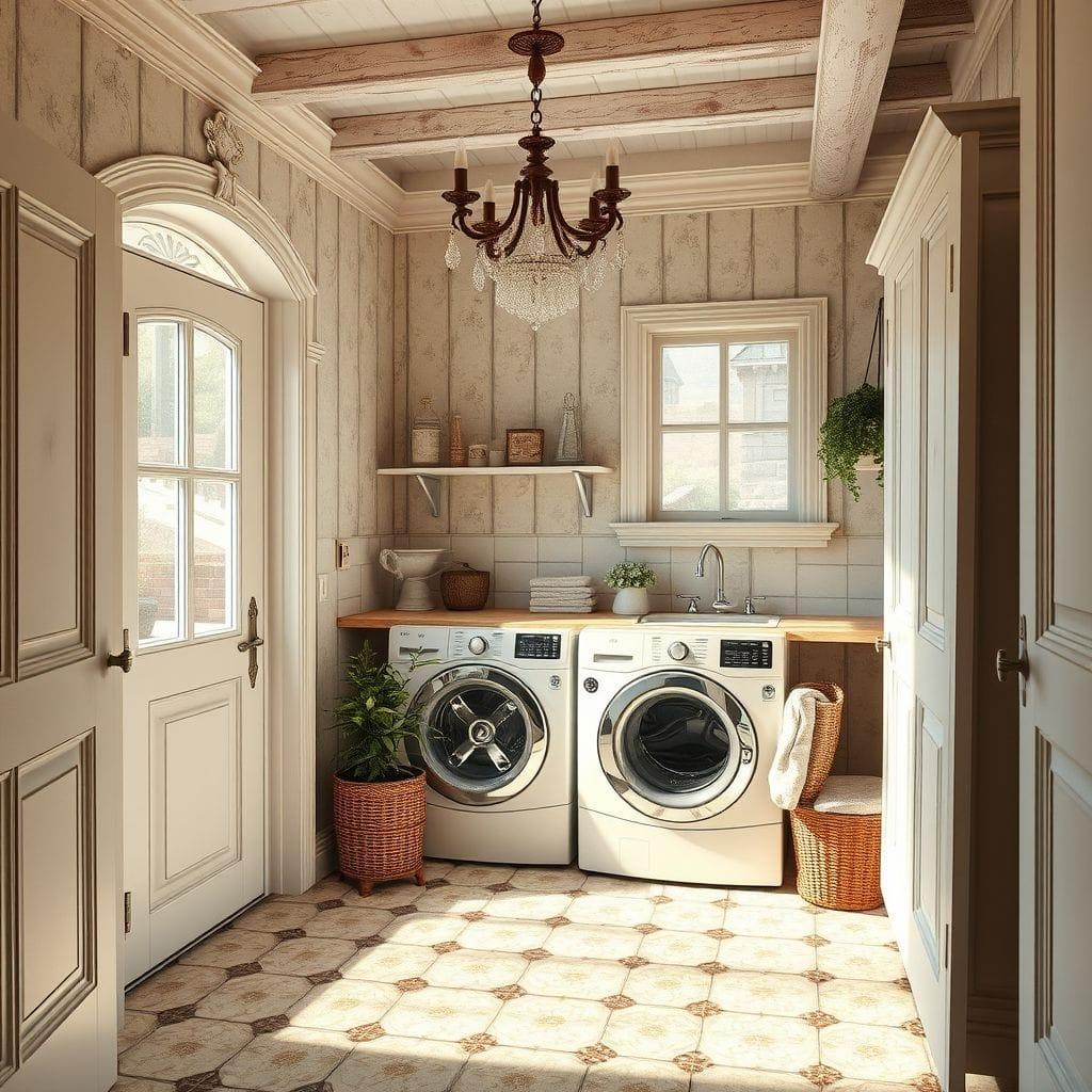 French Country laundry room - AI Generated