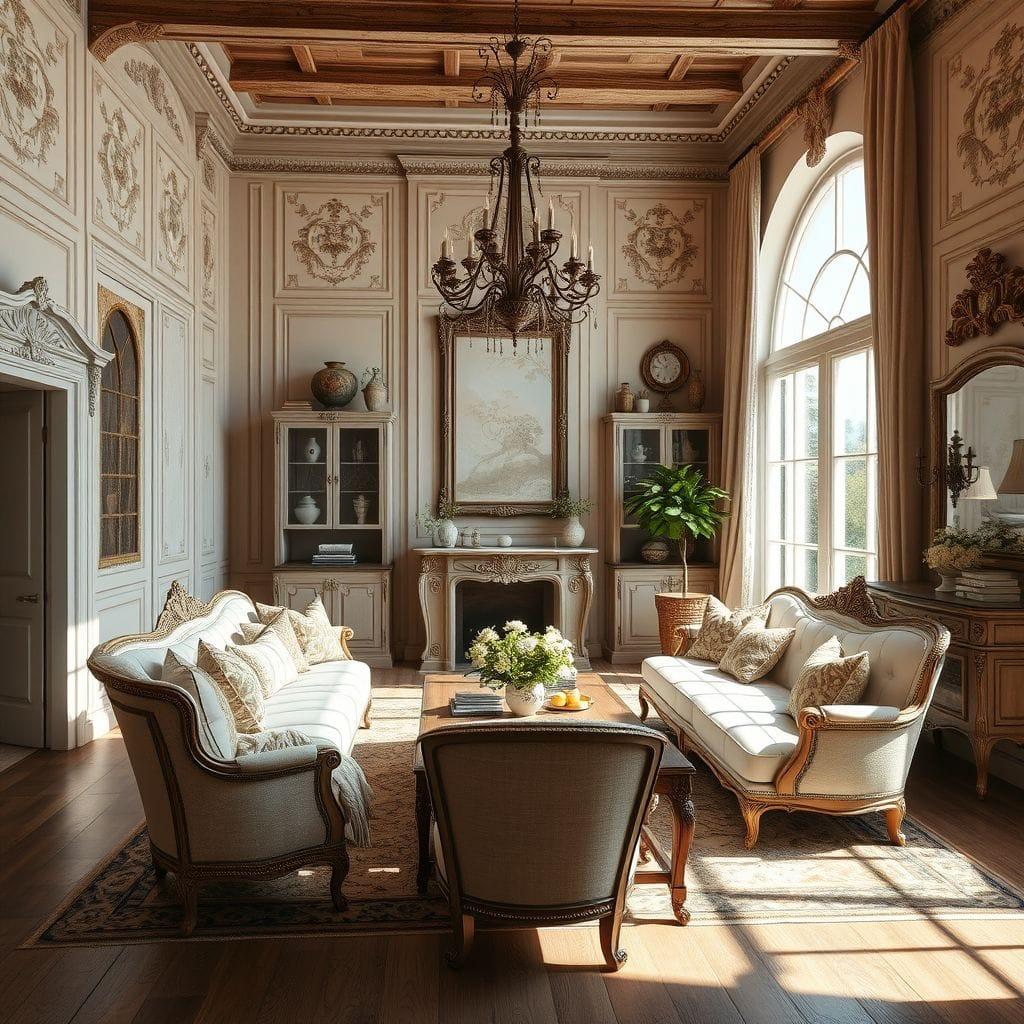 French Country living room - AI Generated