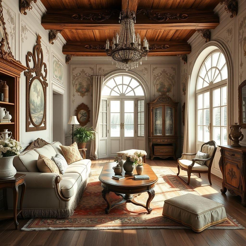 French Country living room - AI Generated