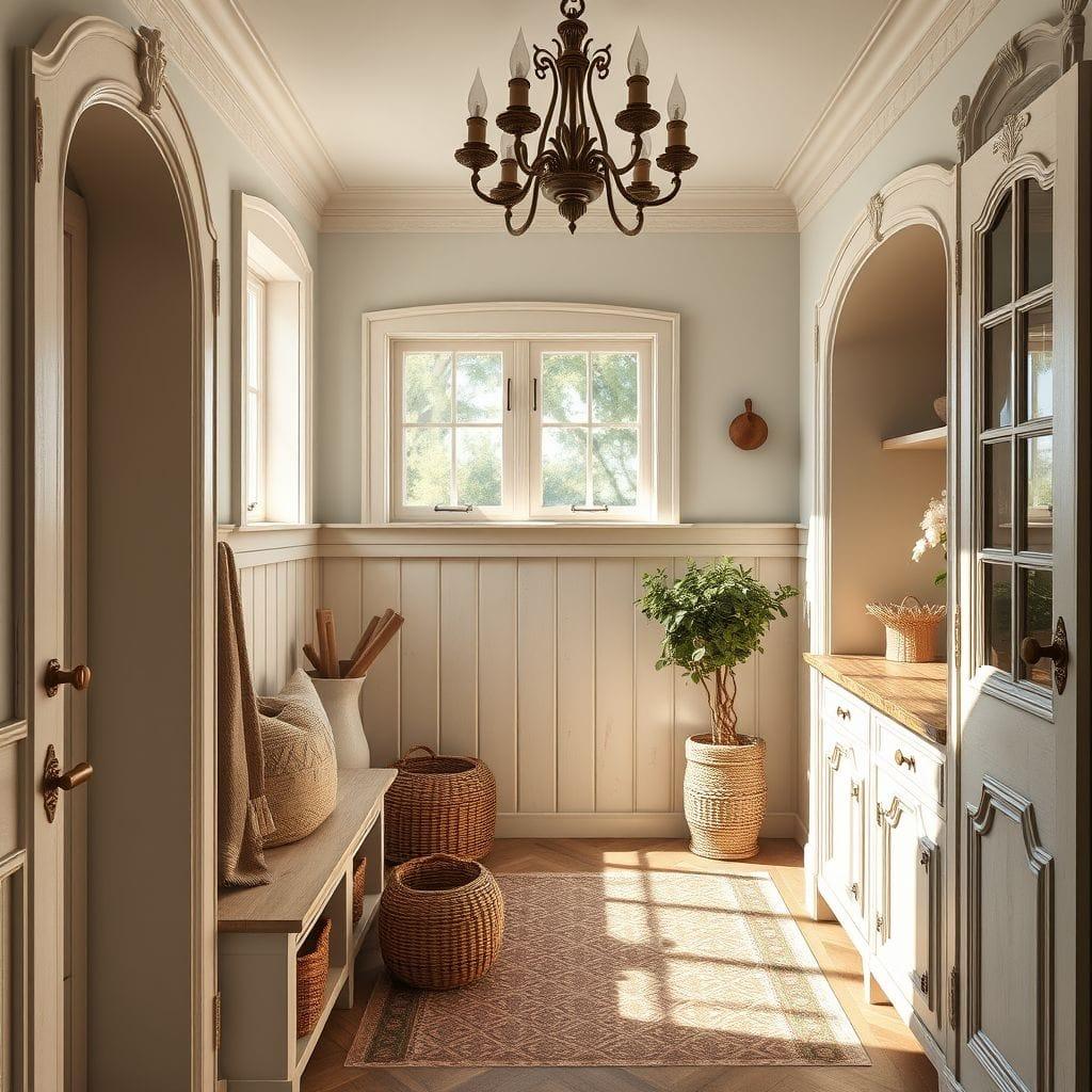 French Country mudroom - AI Generated