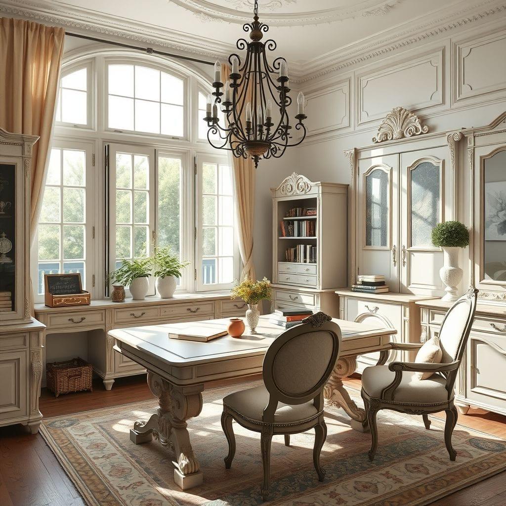 French Country office - AI Generated