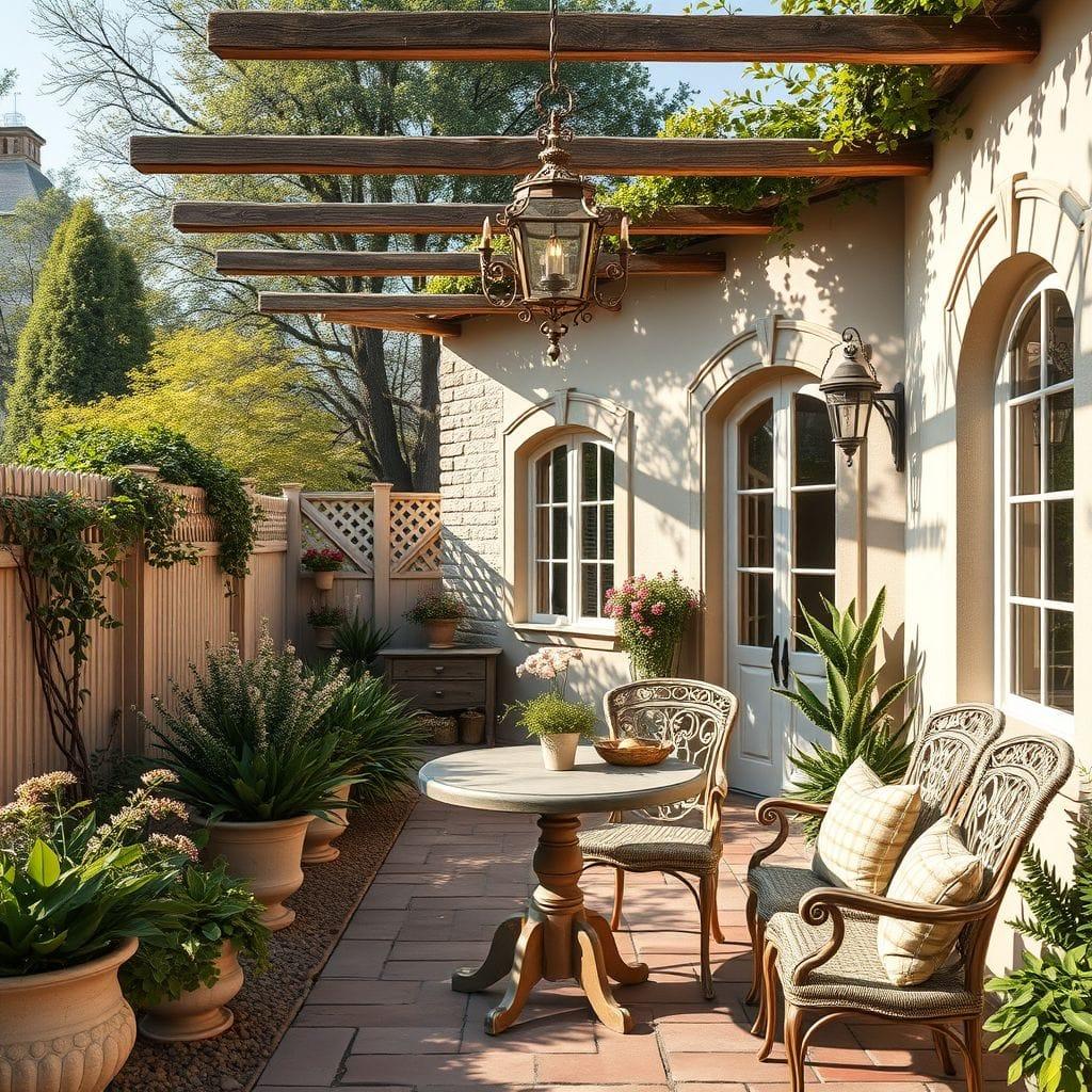 French Country outdoor garden - AI Generated