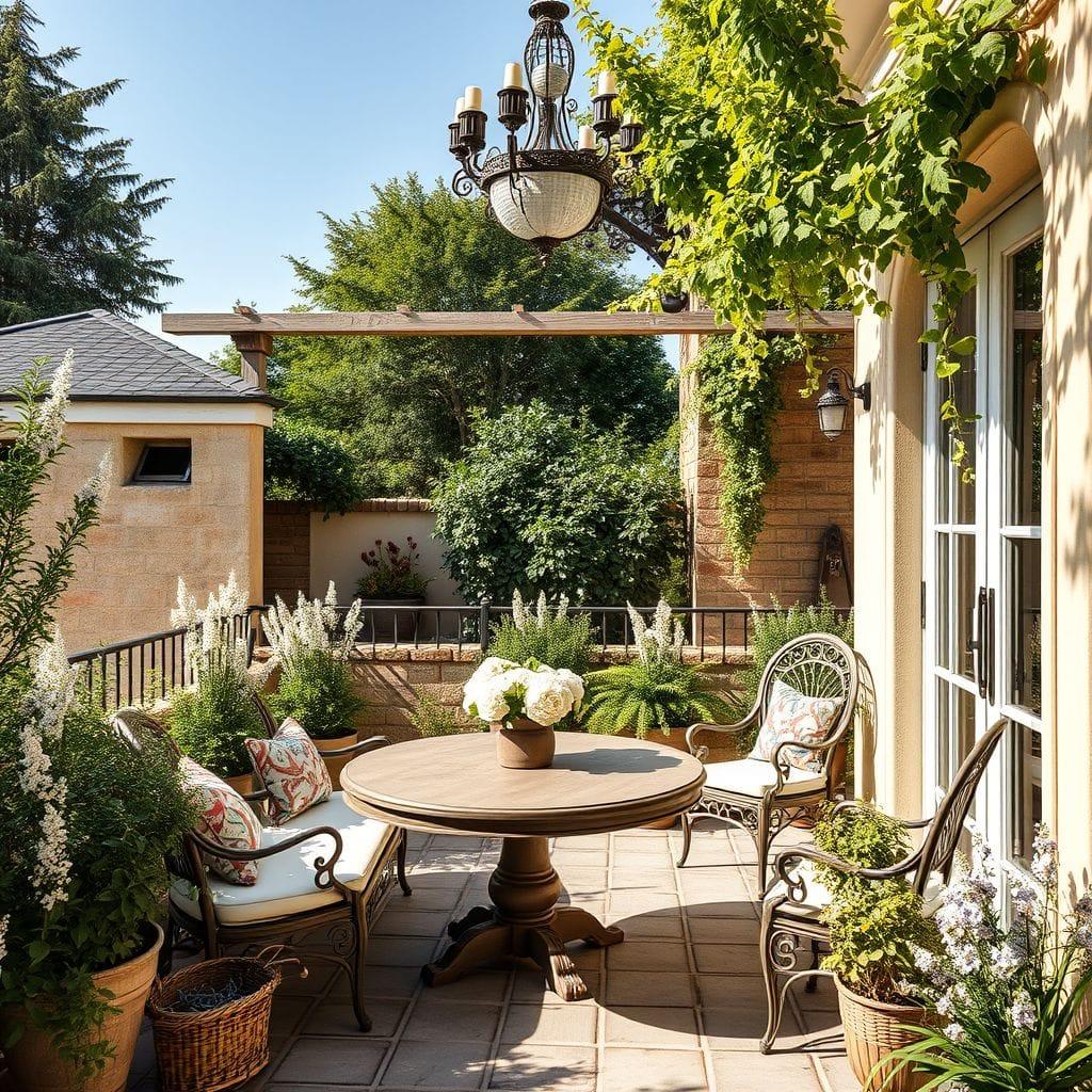 French Country outdoor garden - AI Generated