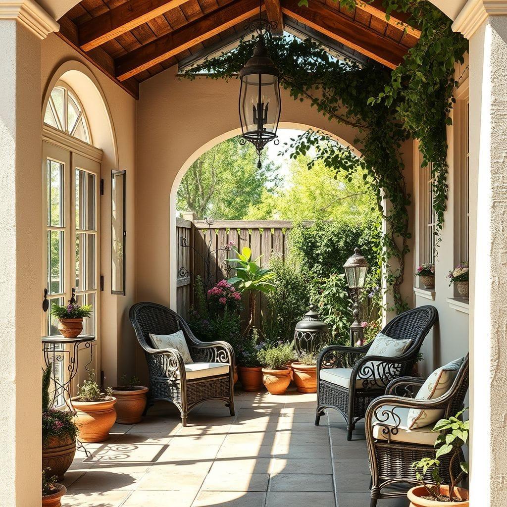 French Country outdoor garden - AI Generated