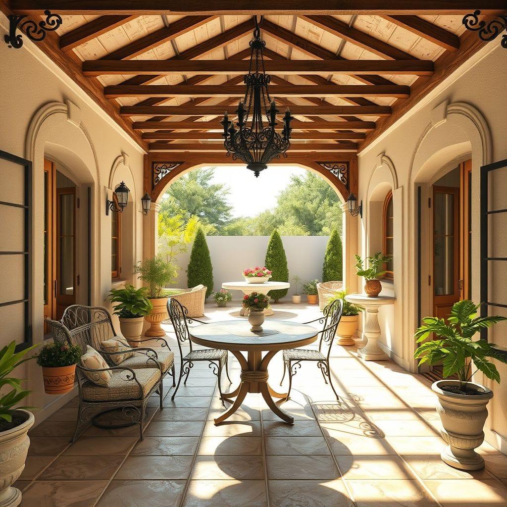 French Country outdoor patio - AI Generated