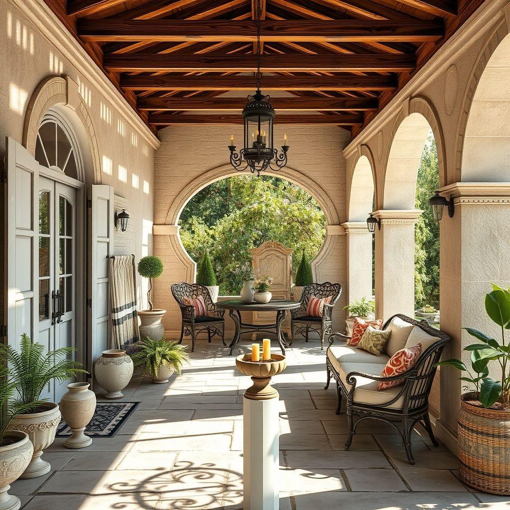 French Country outdoor patio - AI Generated