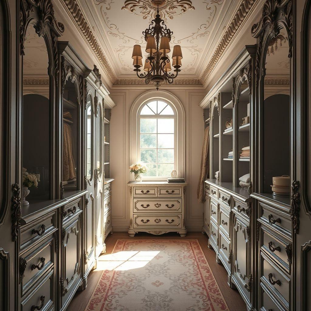 French Country walk-in closet - AI Generated