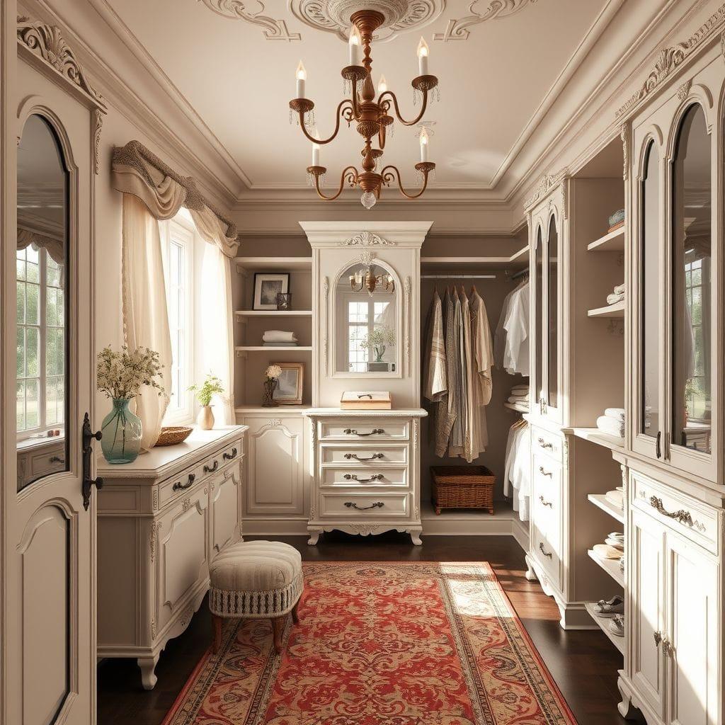 French Country walk-in closet - AI Generated