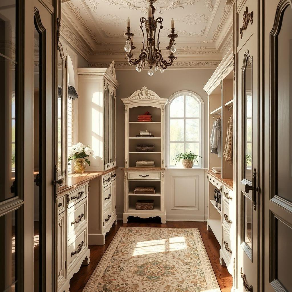 French Country walk-in closet - AI Generated