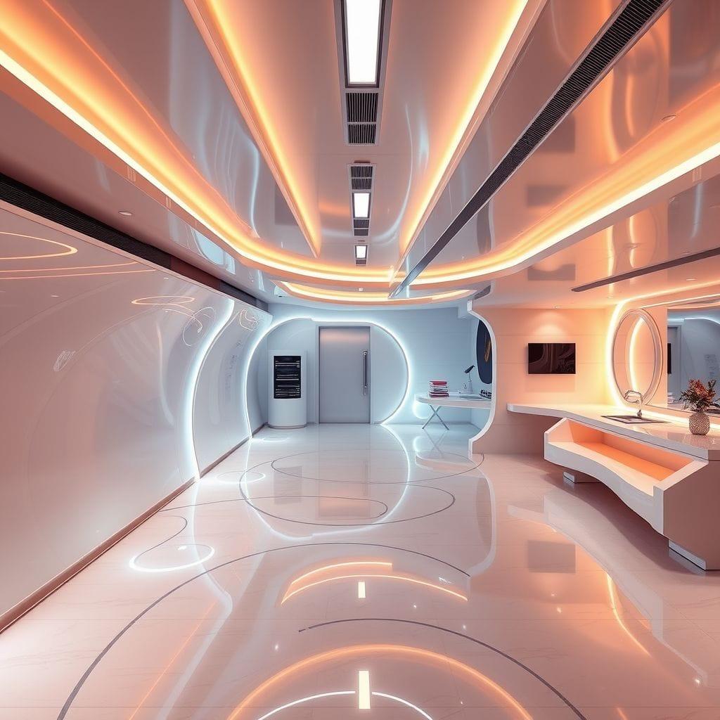 Futuristic basement - AI Generated