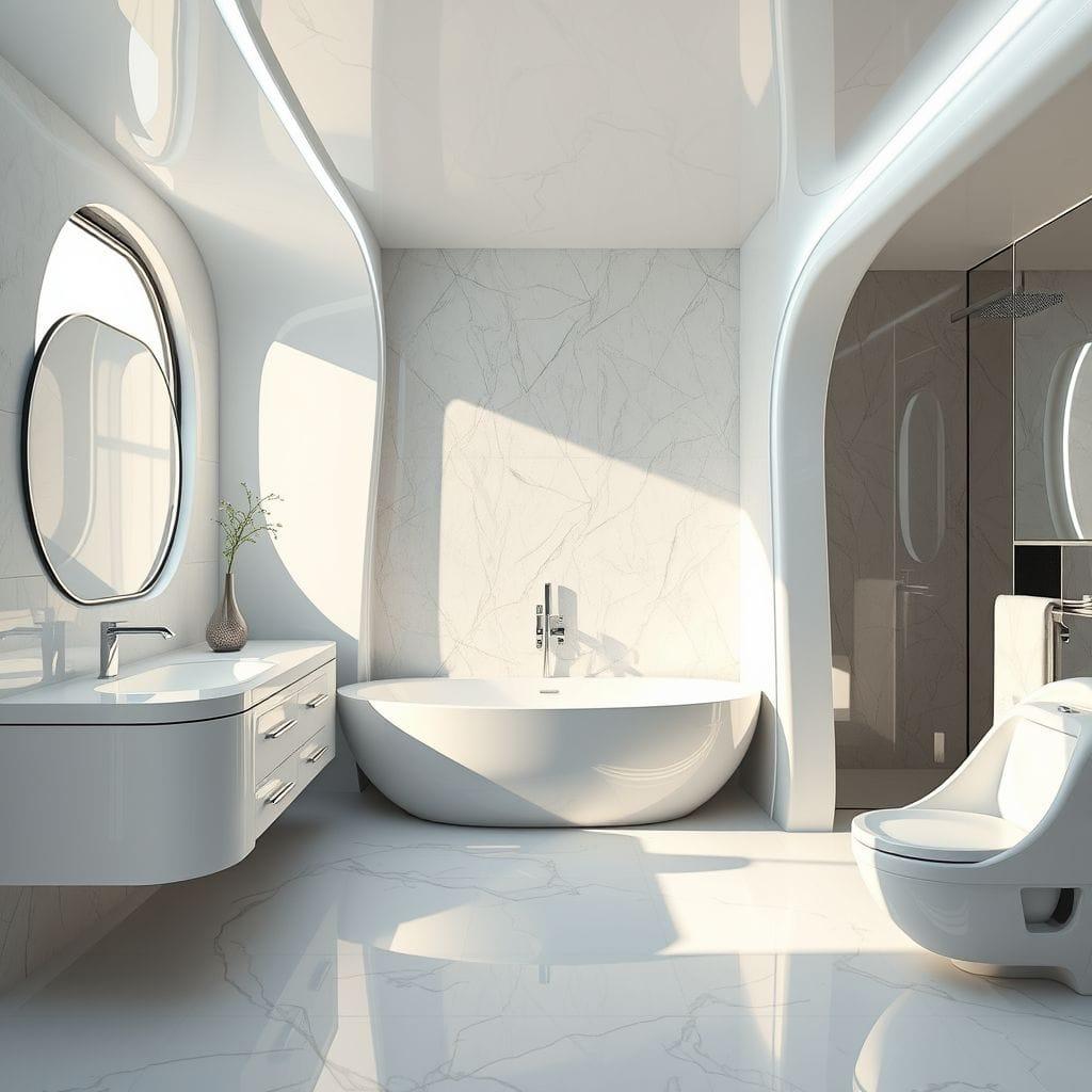 Futuristic bathroom - AI Generated