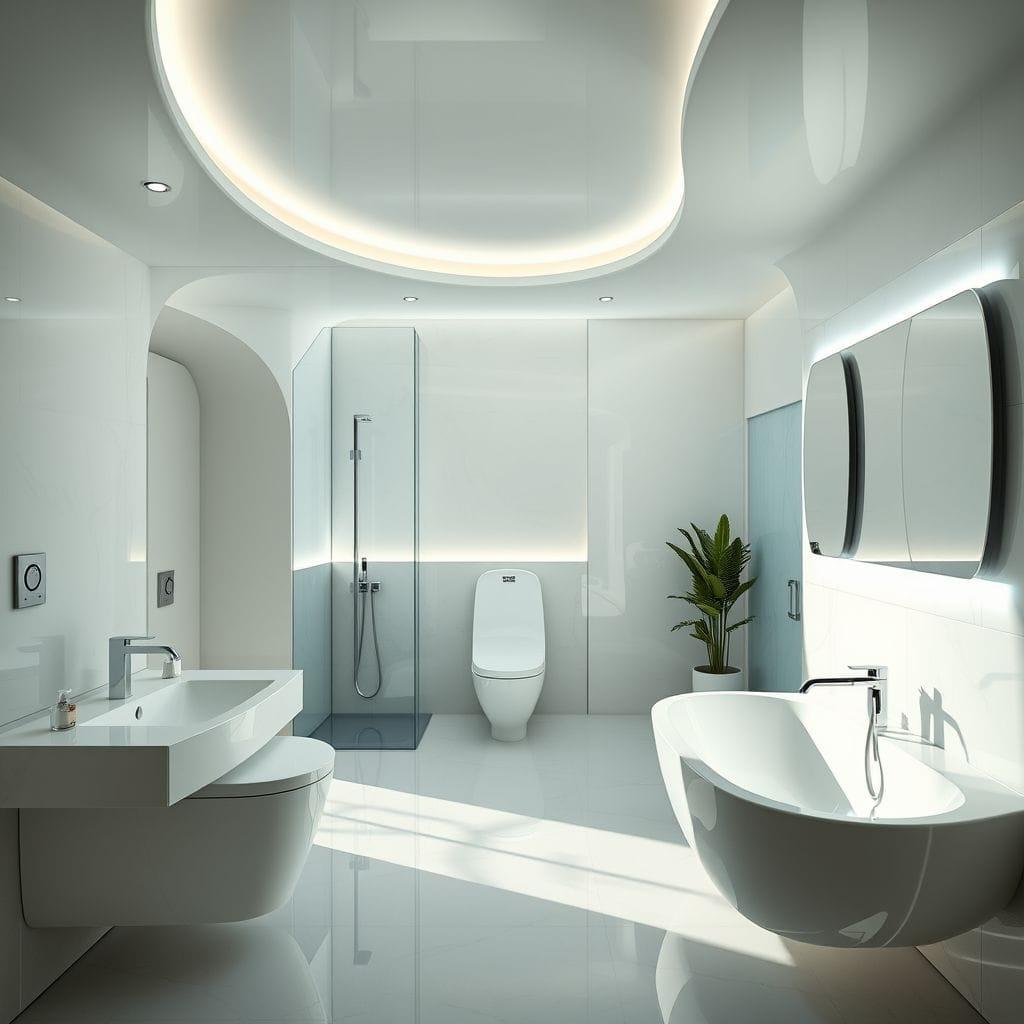 Futuristic bathroom - AI Generated