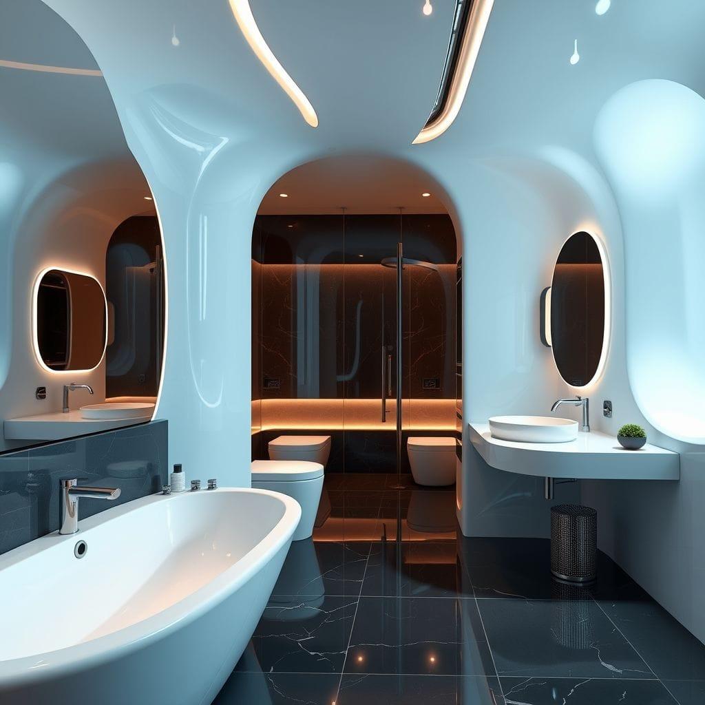 Futuristic bathroom - AI Generated