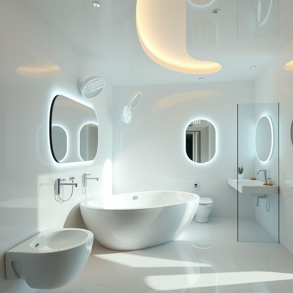 Futuristic bathroom - AI Generated