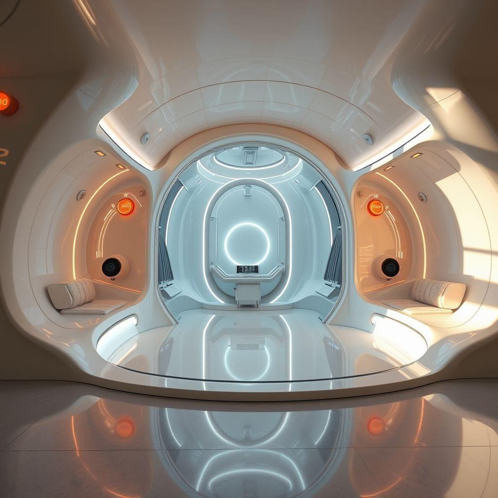 Futuristic drop zone - AI Generated