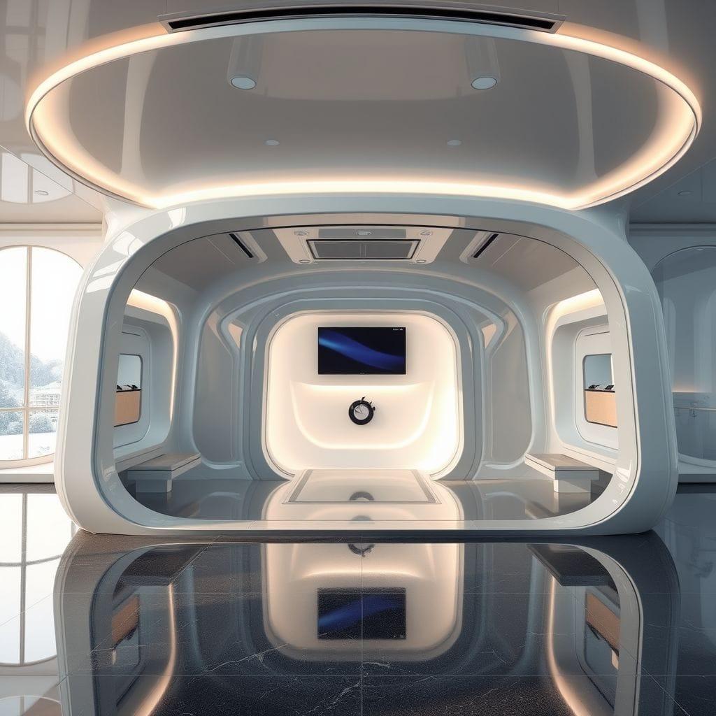 Futuristic drop zone - AI Generated