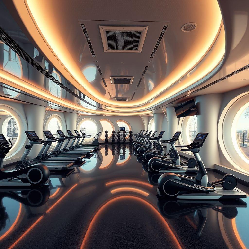 Futuristic gym - AI Generated
