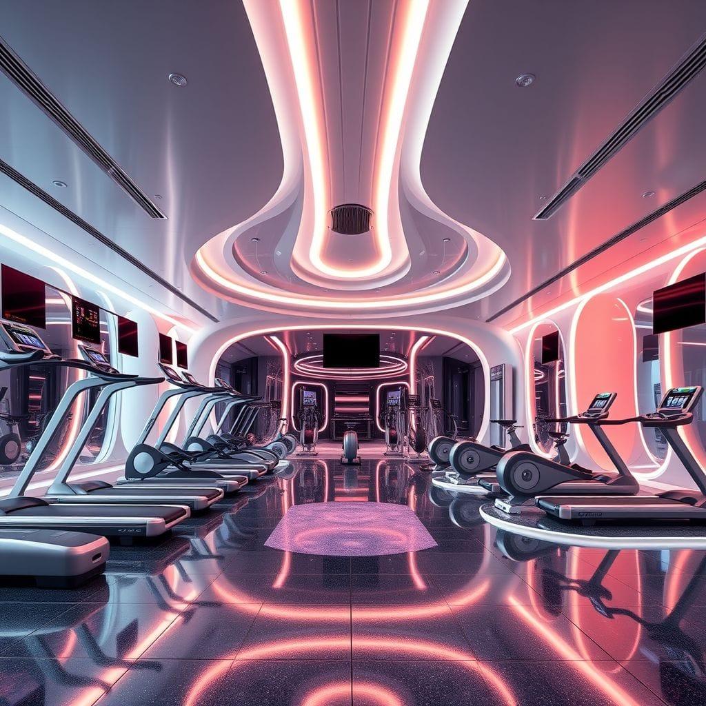Futuristic gym - AI Generated