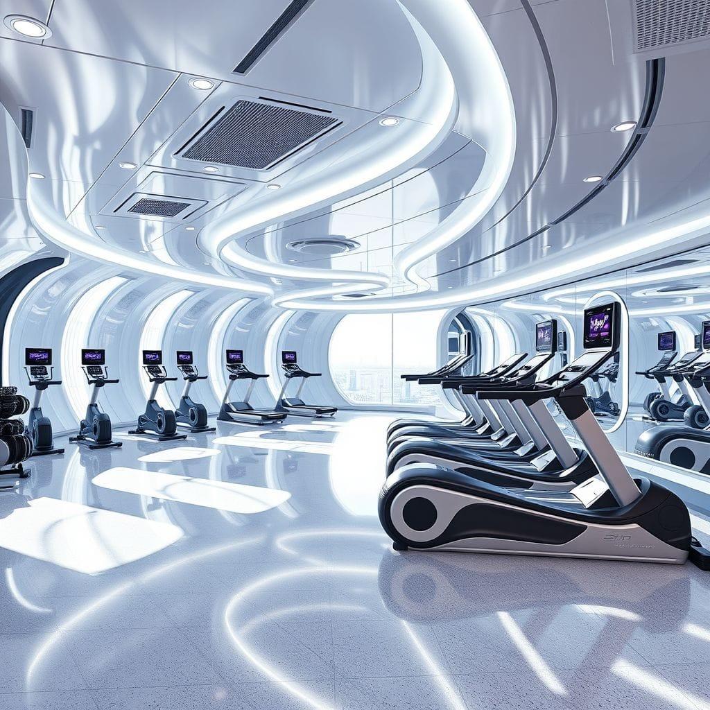 Futuristic gym - AI Generated