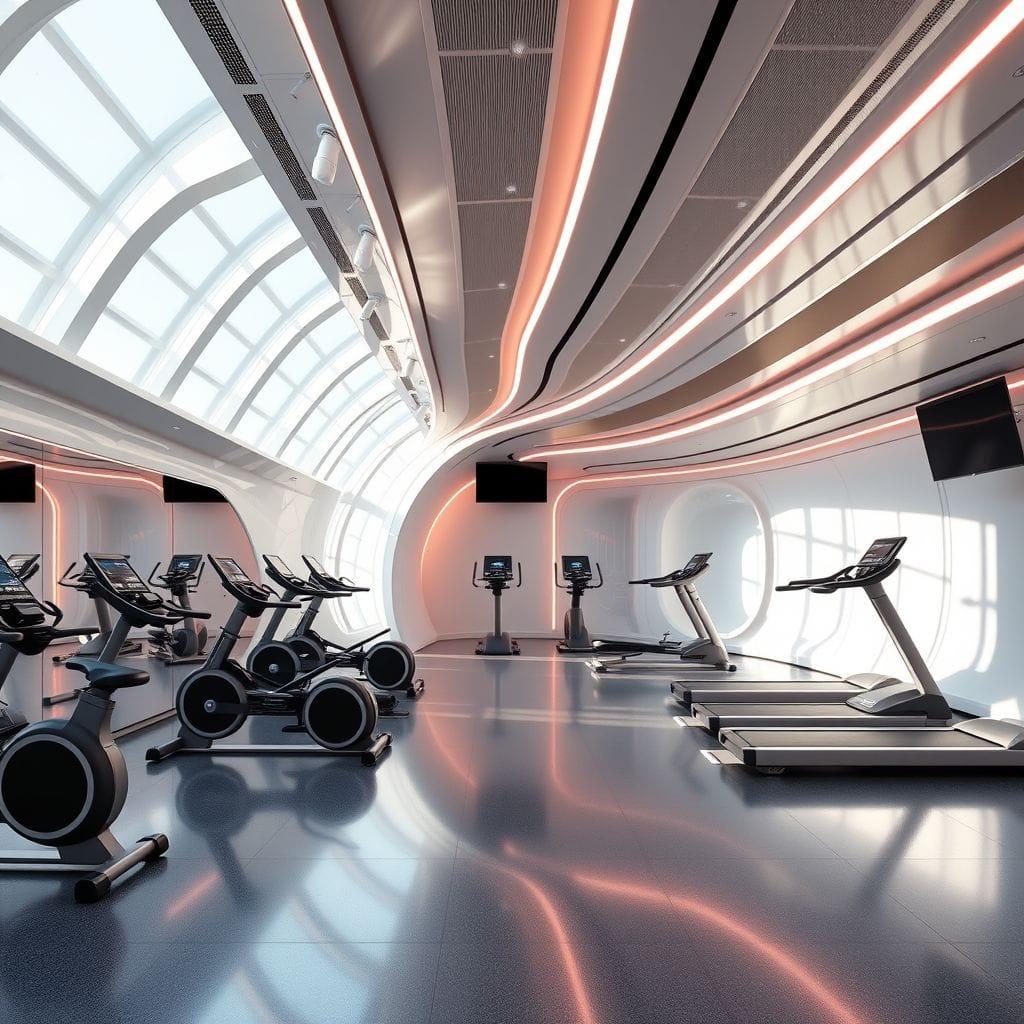 Futuristic gym - AI Generated
