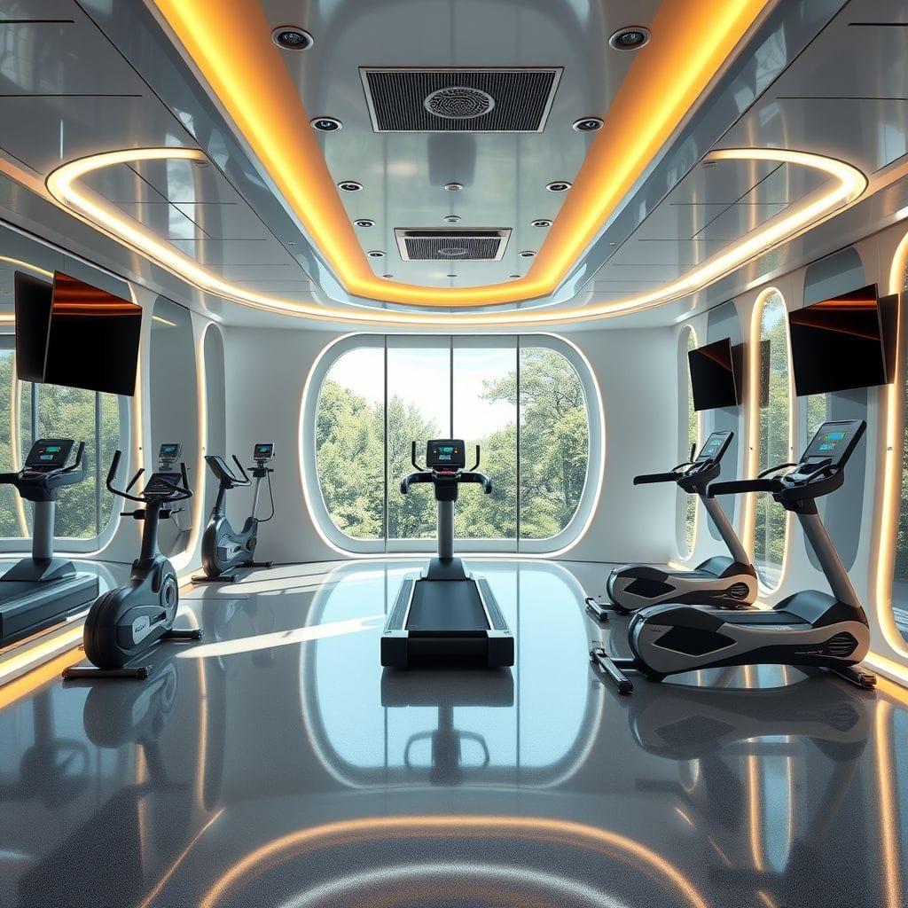 Futuristic home gym - AI Generated
