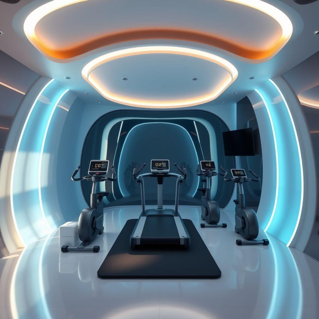 Futuristic home gym - AI Generated