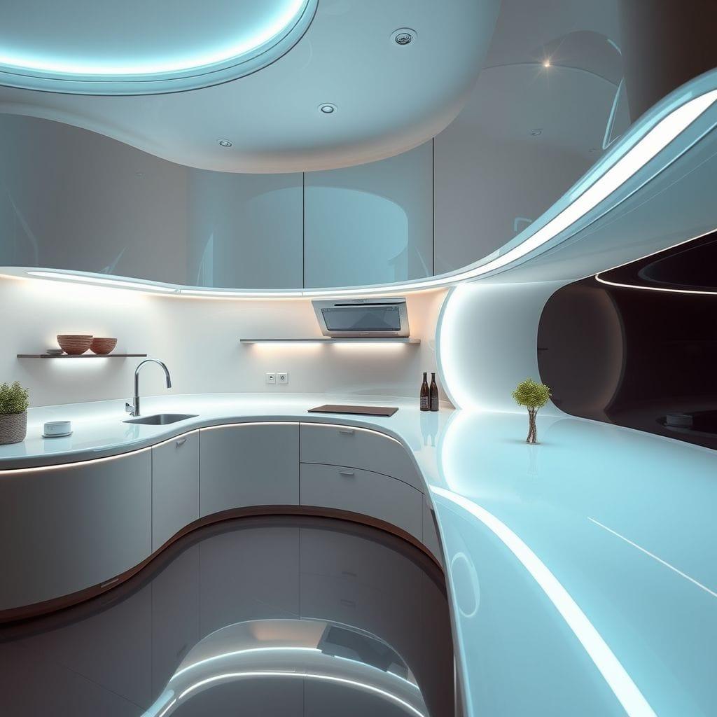 Futuristic kitchen - AI Generated