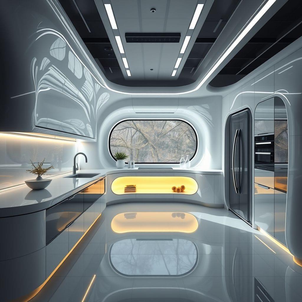 Futuristic kitchen - AI Generated