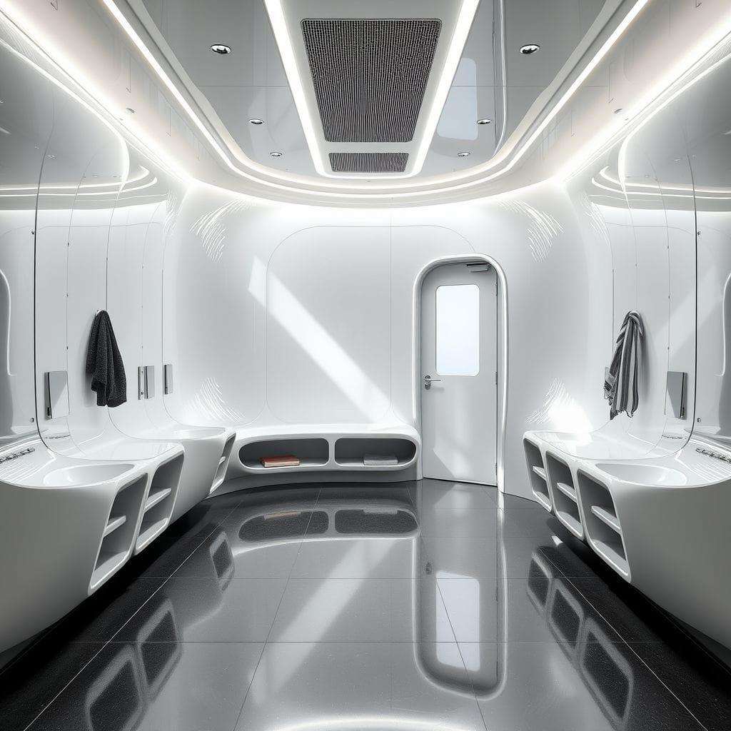 Futuristic mudroom - AI Generated