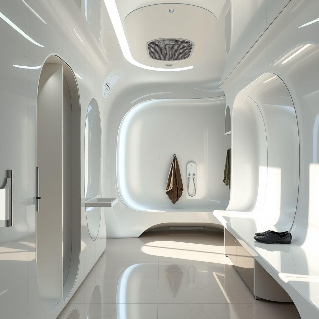 Futuristic mudroom - AI Generated