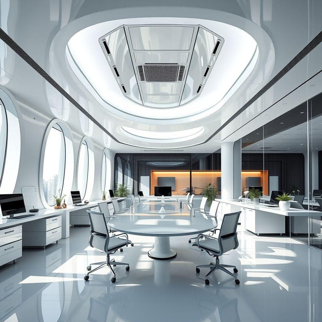 Futuristic office - AI Generated