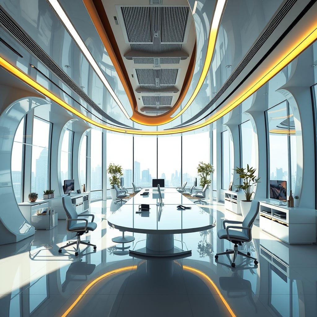 Futuristic office - AI Generated